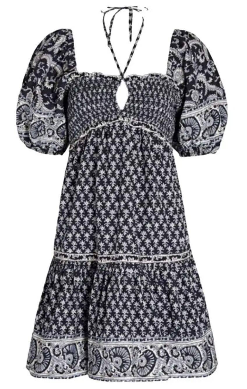 Sea New York Jasper A-Line Mini Dress in Navy Flowers Size XS X-Small